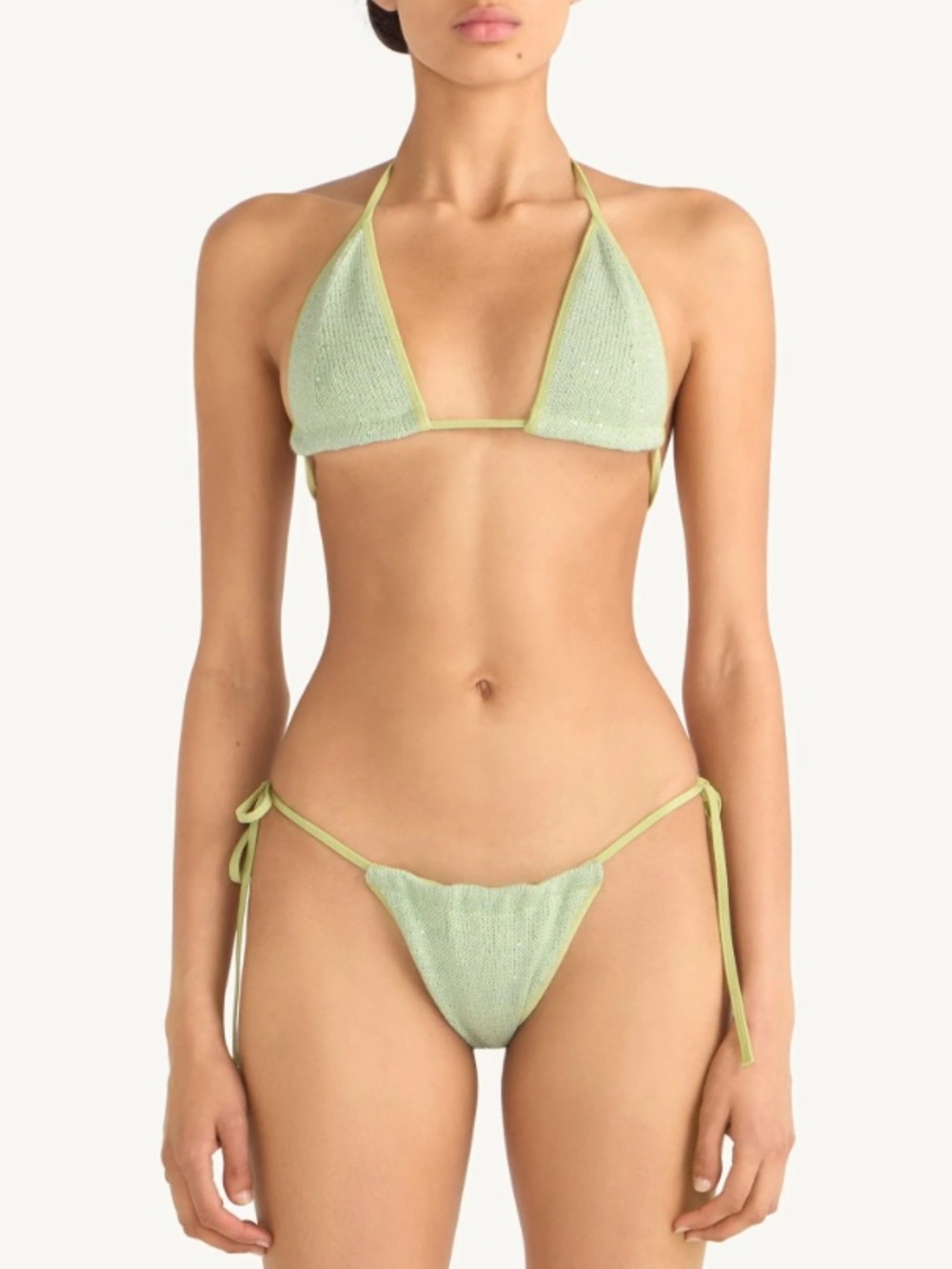 ASTA RESORT LIO BIKINI SET IN SAGE SEQUIN